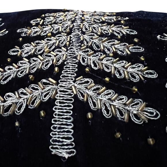 Glitz and Glamour Holiday Collection Metallic Beaded Tree Small Pillow - Picture 4 of 4